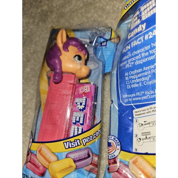 My Little Pony Lot of 3 Pez Dispensers - Orange, Pink, and Purple Ponies - Picture 2 of 3